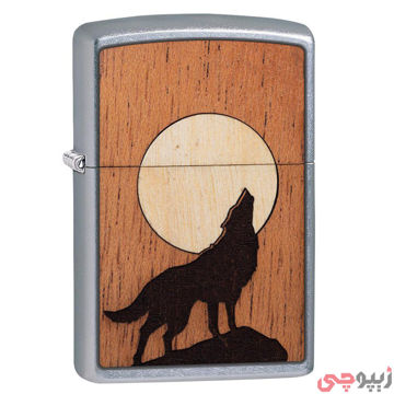 فندک زیپو اصل کد 49043 - Original Zippo Woodchuck Howling Wolf