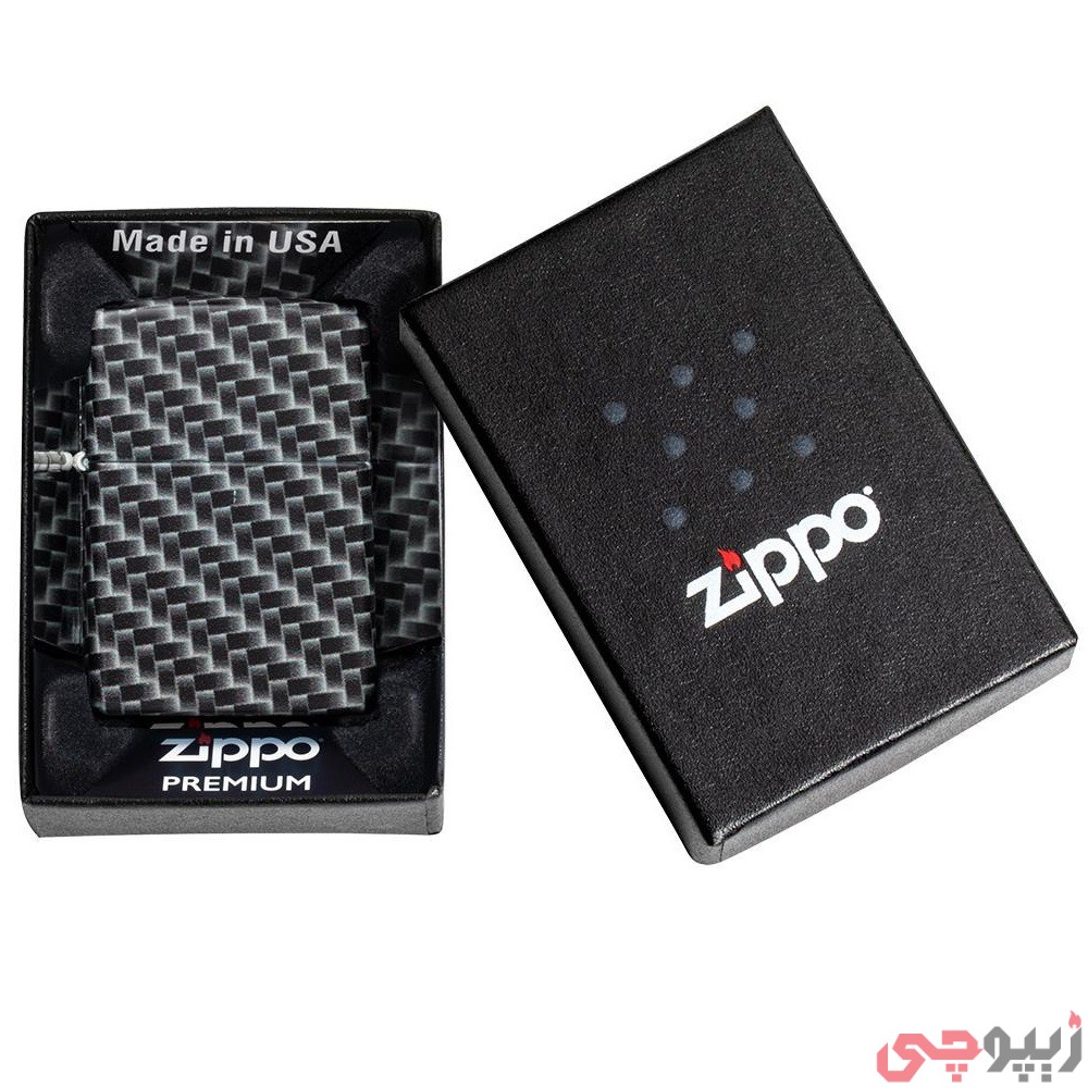 فندک زیپو اصل کد 49356 - Original Zippo Carbon Fiber Design