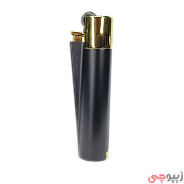 فندک کلیپر اصلی رنگ مشکی طلایی original clipper lighter black & gold