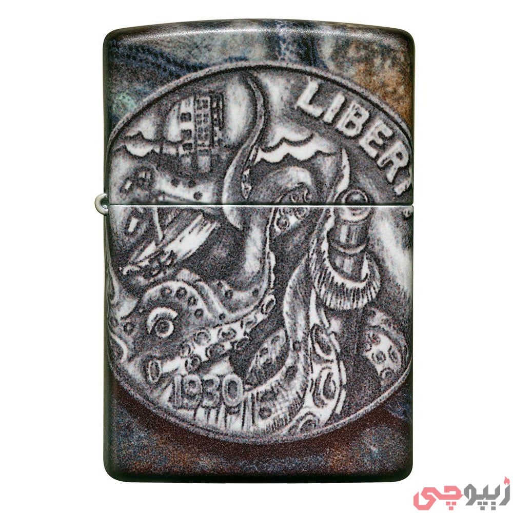 فندک زیپو اصل کد 49434 - Original Zippo Pirate Coin Design