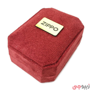 جعبه کادویی زیپو مدل مخملی قرمز