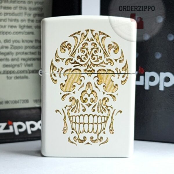 فندک زیپو اصل کد 48710 - Original Zippo Sugar Skull Design