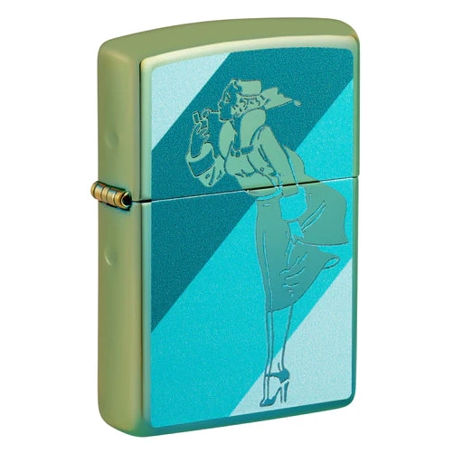 فندک زیپو اصل کد 48457 - Original Zippo Teal Windy Design