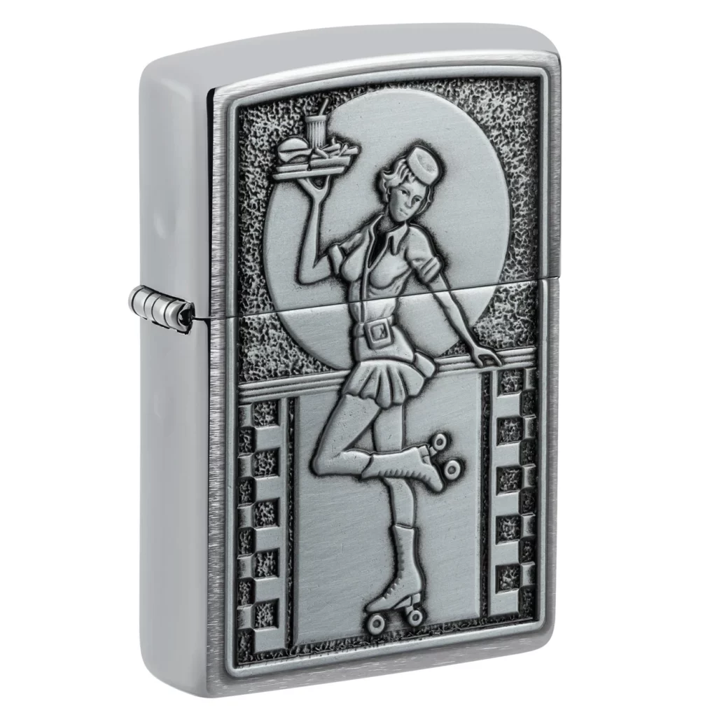 فندک زیپو اصل کد 48904 - Original Zippo Roller Waitress Emblem